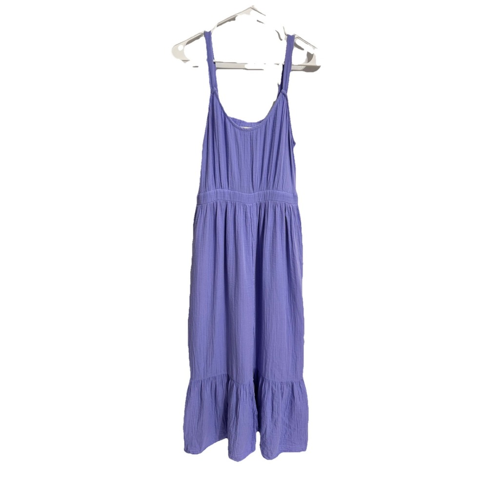Xirena $248 Size Small Oaklyn Gauze Dress Midi Meridien Purple Coastal Beach